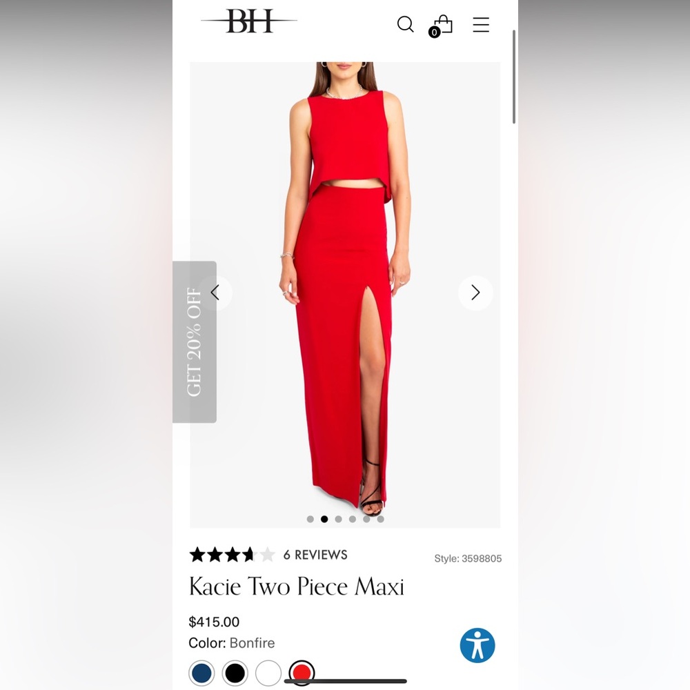 Black Halo Pink Two-Piece Maxi Dress Kacie Top and Skirt Set